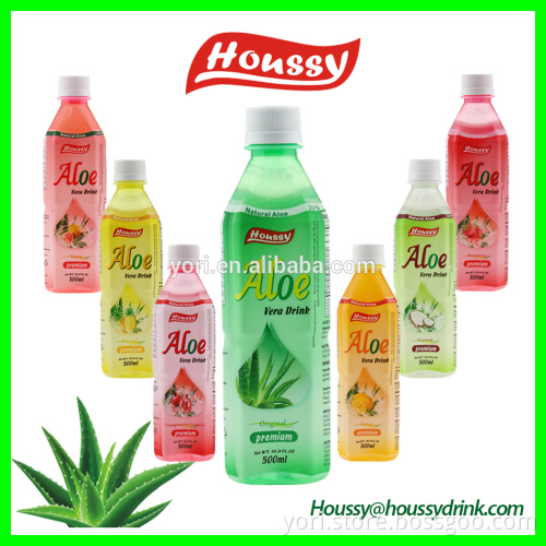 Houssy 2015 Hot Selling Product New Taste 500ml Bottled Fresh Aloe Vera Juice
